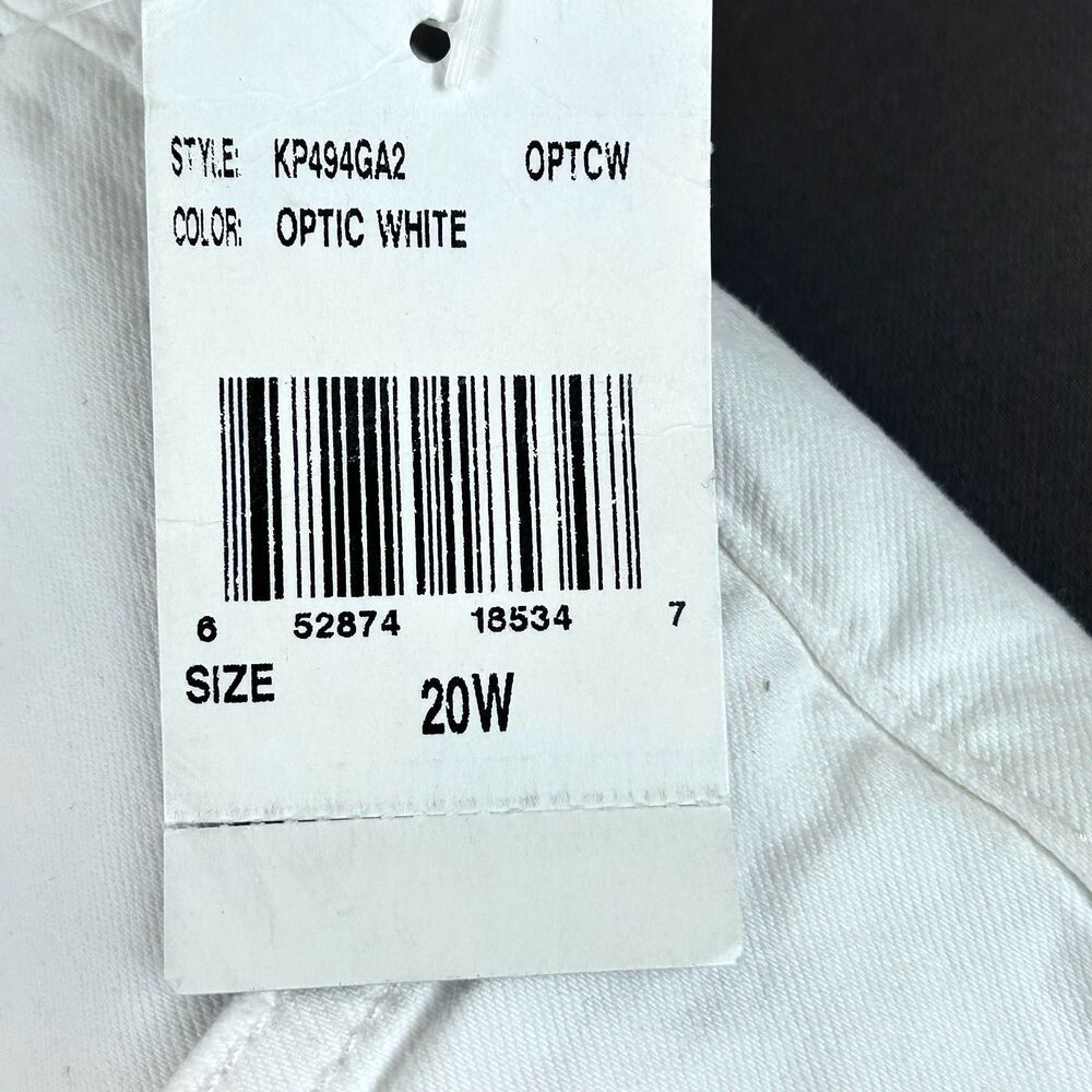 Kut From The Kloth Catherine Boyfriend White Denim Jeans Size 20W NWT - Picture 5 of 13